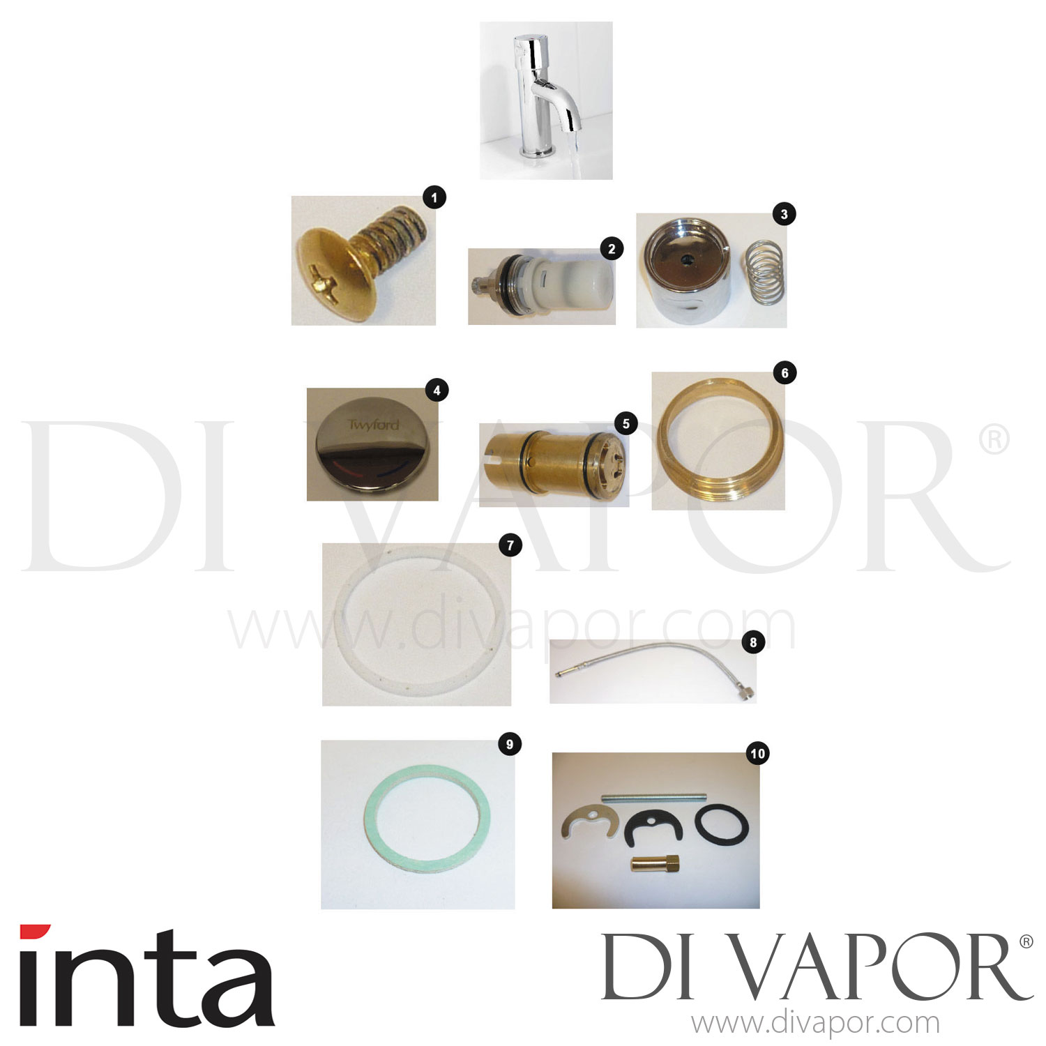 Inta SF2104CP Sola Temp Controlled Non Concussive Monobloc Tap Spare Parts